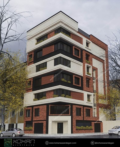آپارتمان مسکونی با نمای مدرن در ساری 