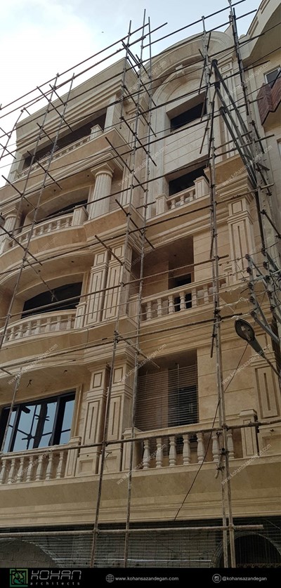 مراحل ساخت نمای ساختمان کلاسیک 