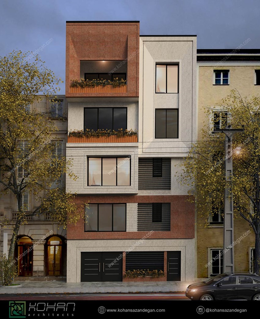 آپارتمان مسکونی با نمای مدرن در ساری
