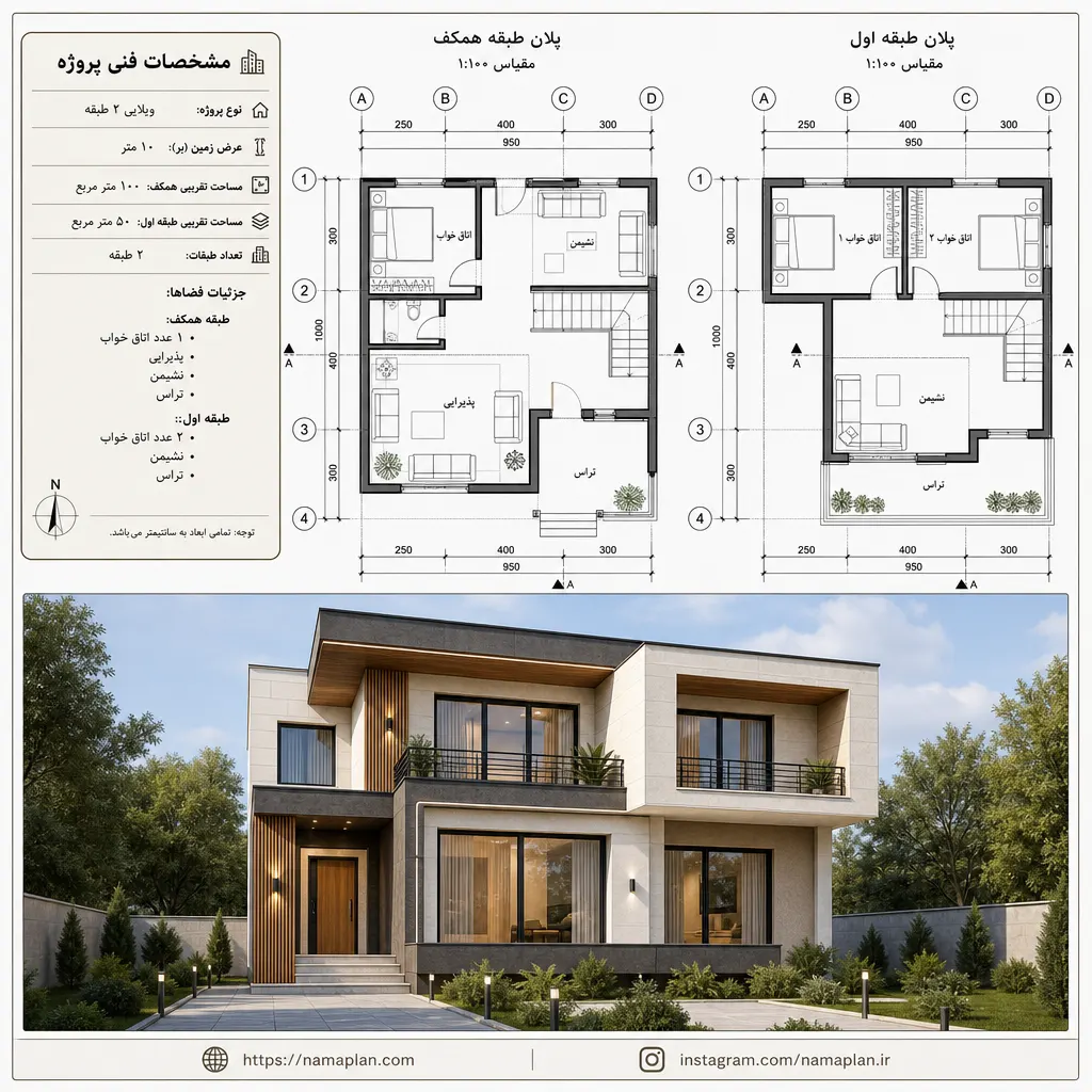 طراحی پلان و نمای ساختمان با هوش مصنوعی سایت نماپلان