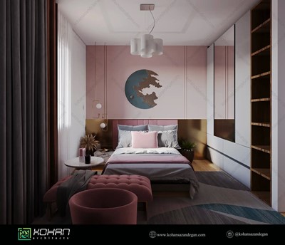 طراحی داخلی اتاق خواب در طبقه دوم 