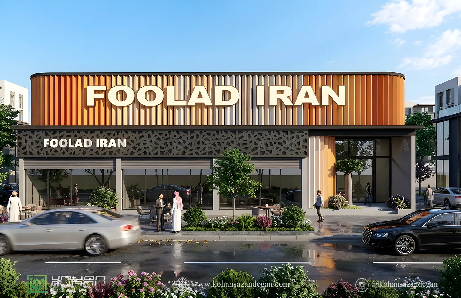 طراحی سر در اصلی کارخانه تولید ورق فولاد ایران 