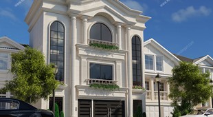 طراحی نمای کلاسیک ساختمان ویلایی - دوبلکس