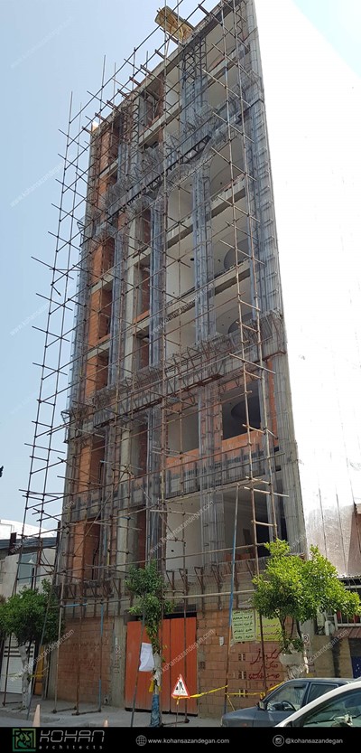 مراحل ساخت ساختمان با نمای کلاسیک 