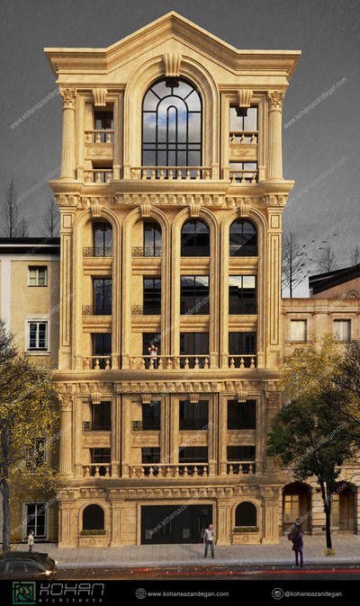 آپارتمان مسکونی با نمای کلاسیک در مازندران 
