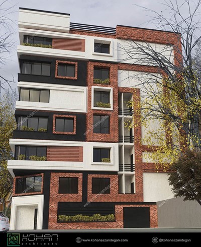 آپارتمان مسکونی با نمای مدرن در مازندران 