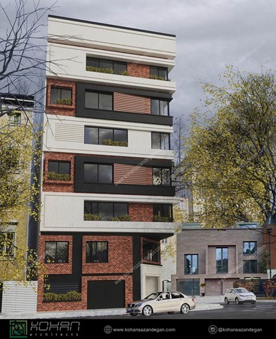آپارتمان مسکونی با نمای مدرن در ساری 