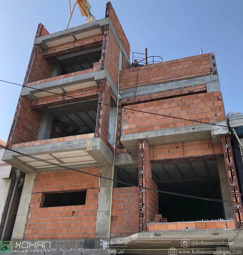 ساخت ویلای تریبلکس با نمای مدرن در قائمشهر 