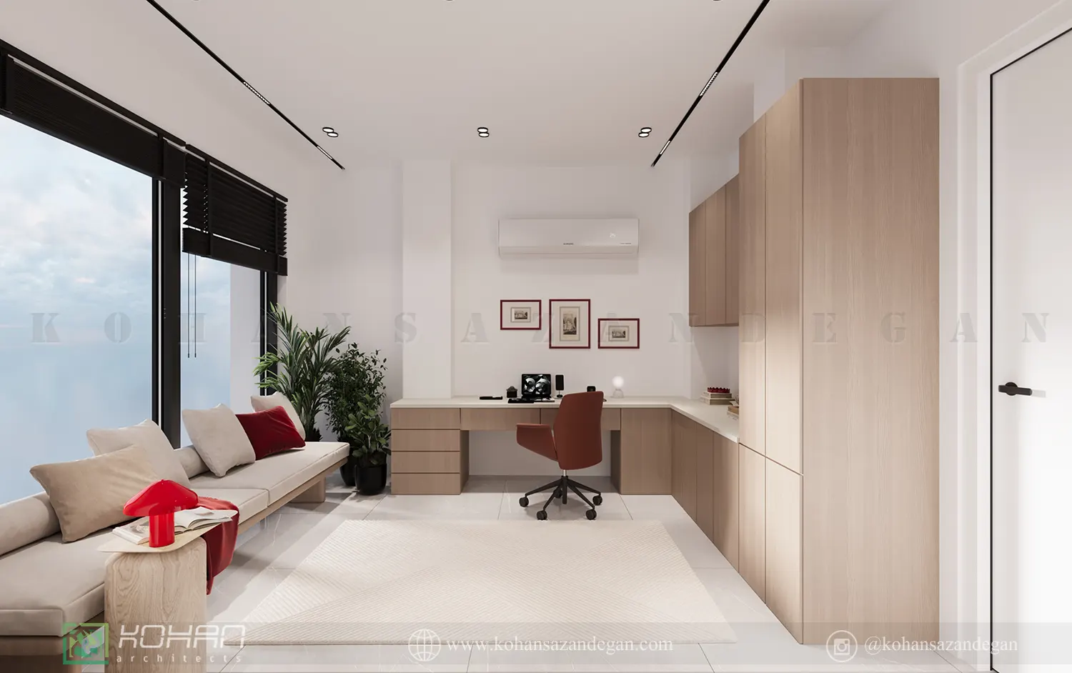 طراحی داخلی اتاق کار office 