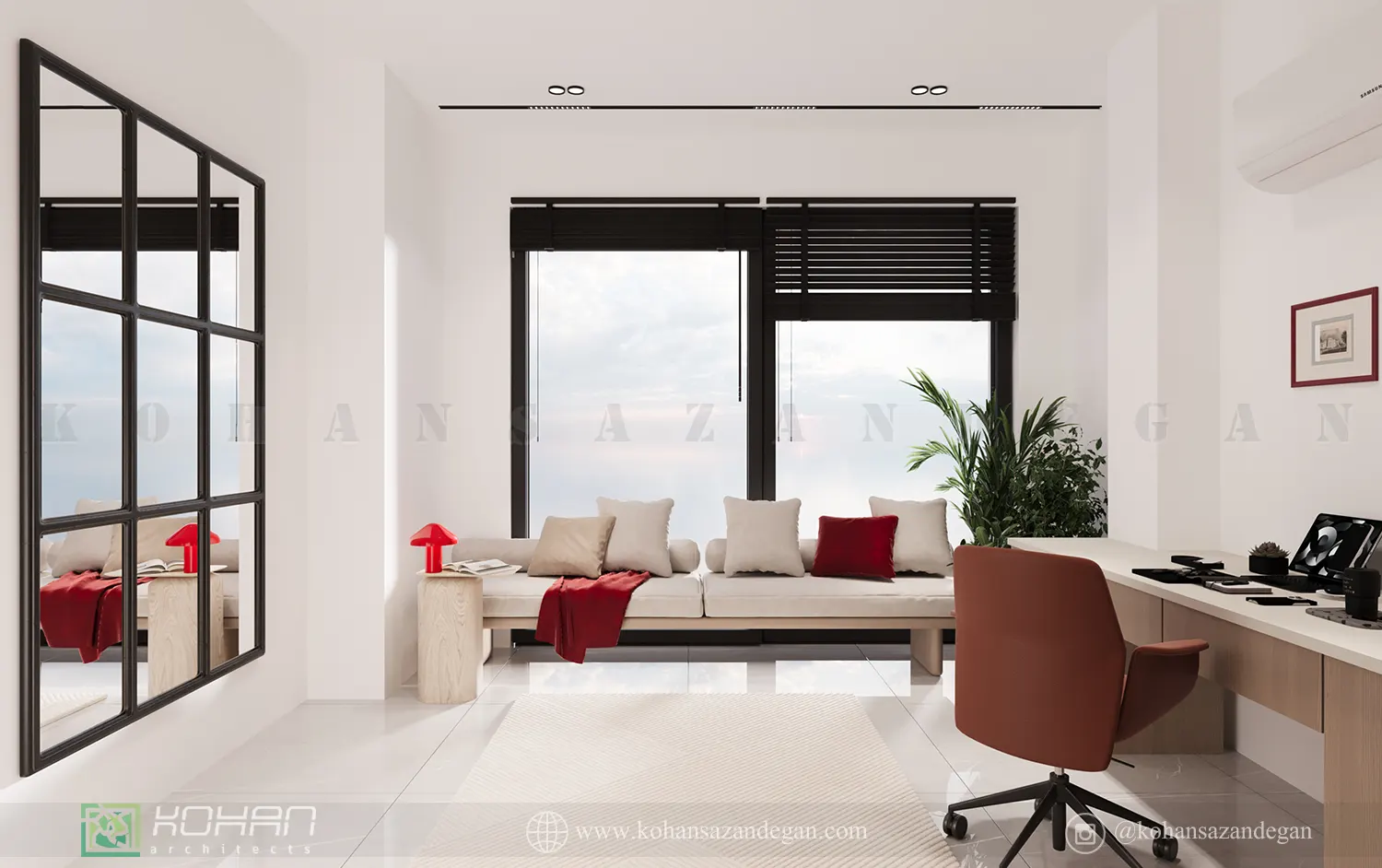 دکوراسیون داخلی اتاق کار office 