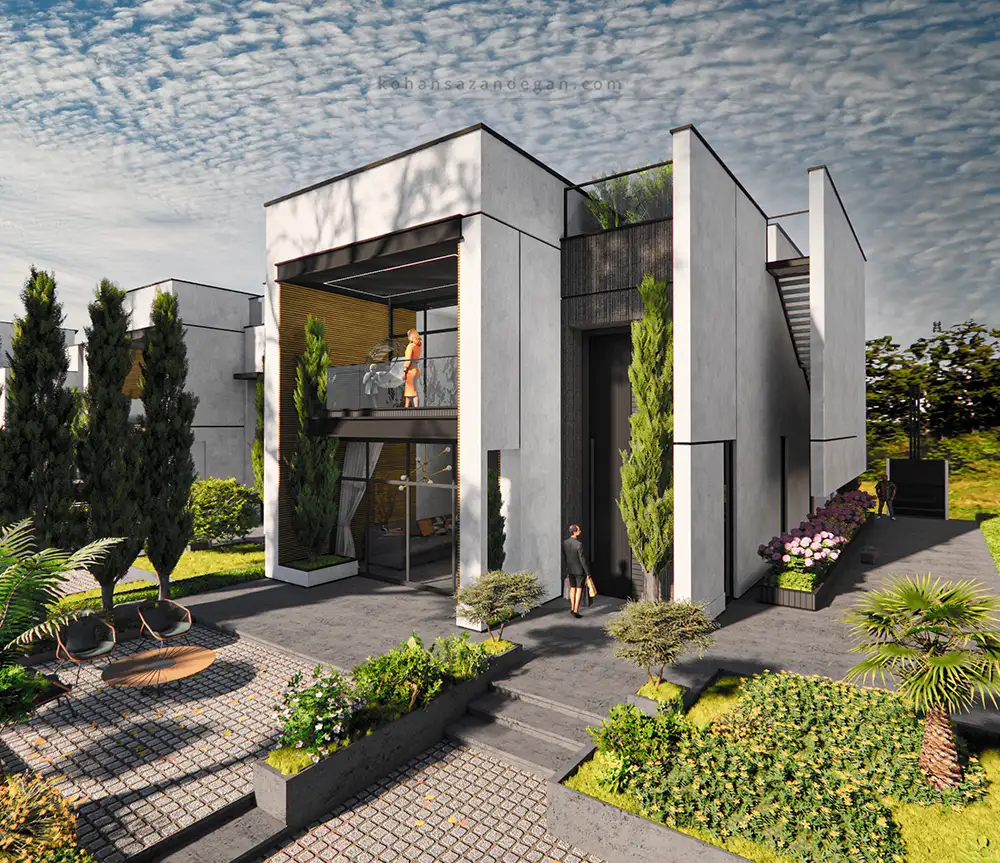 طراحی خانه ویلایی حیاط دار 320 متری در نور - روستای شهرکلا