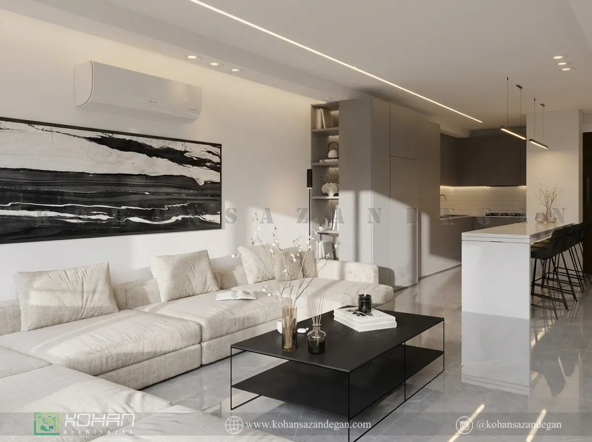 طراحی دکوراسیون داخلی خانه 90 متری 