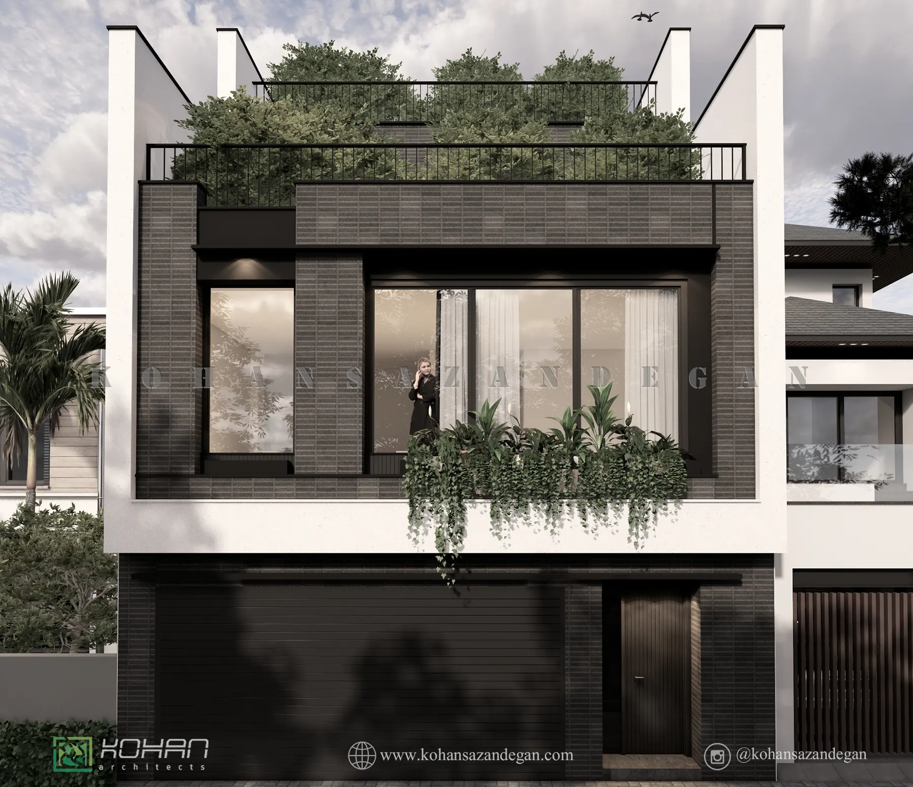 طراحی ویلا آپارتمان لوکس با شاه نشین 