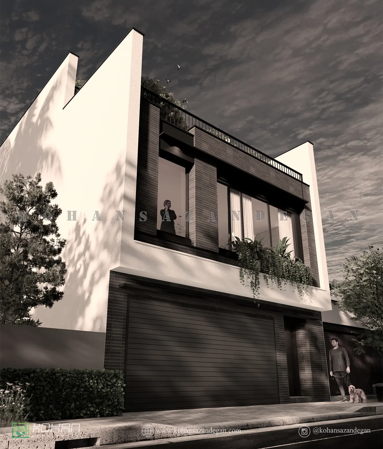 طراحی خانه ویلایی لوکس با شاه نشین در هرات 