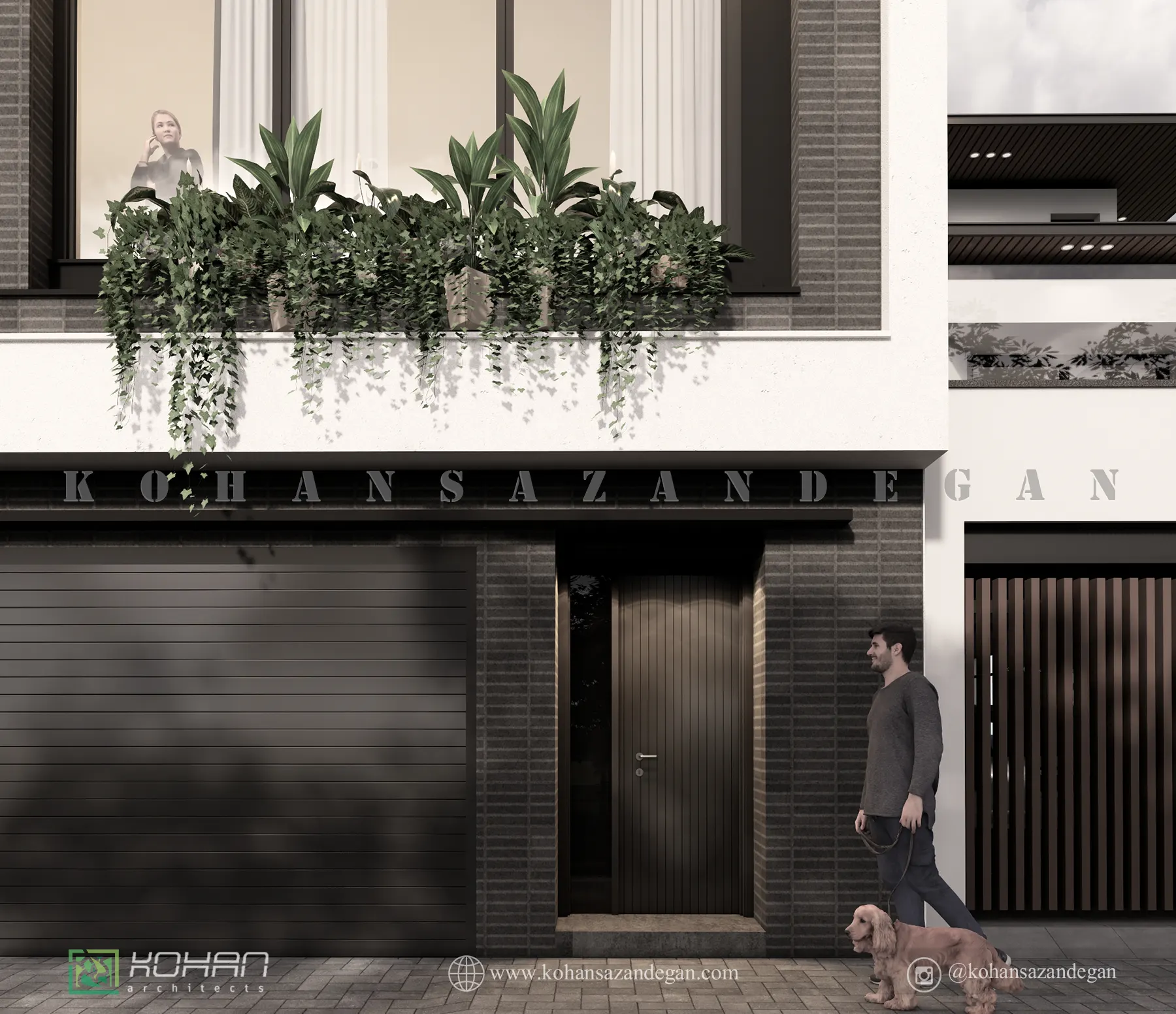 طراحی ویلا آپارتمان 3 طبقه در هرات 