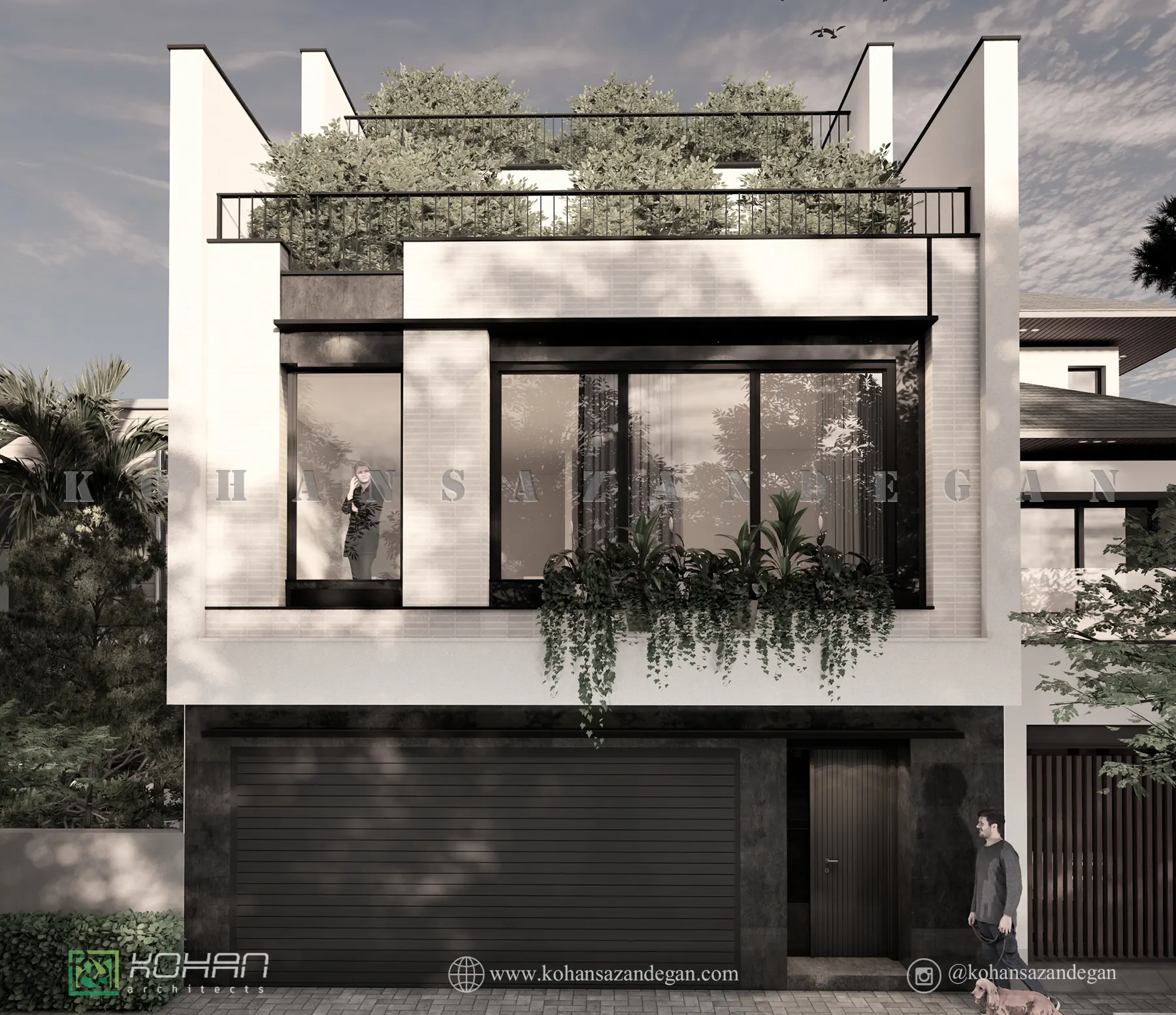 طراحی پلان خانه 3 طبقه مسکونی در هرات 