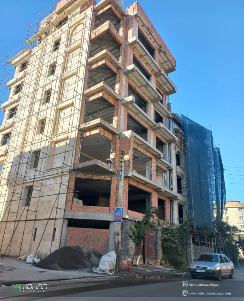 ساختمان مسکونی 7 طبقه قائمشهر 