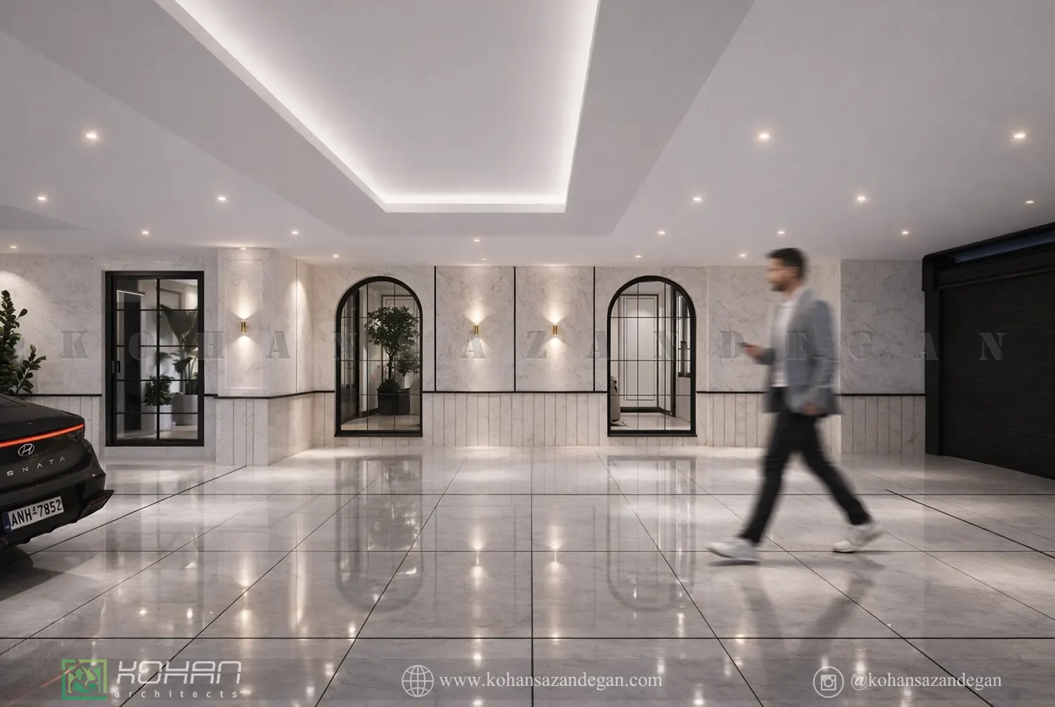 طراحی پارکینگ آپارتمان مسکونی 