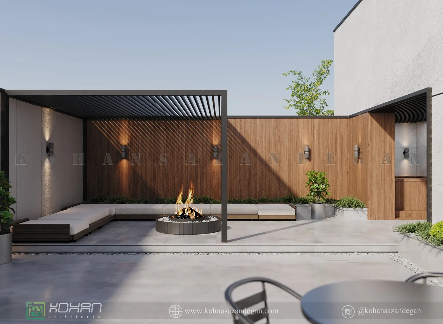 طراحی روف گاردن ویلا در قائمشهر 