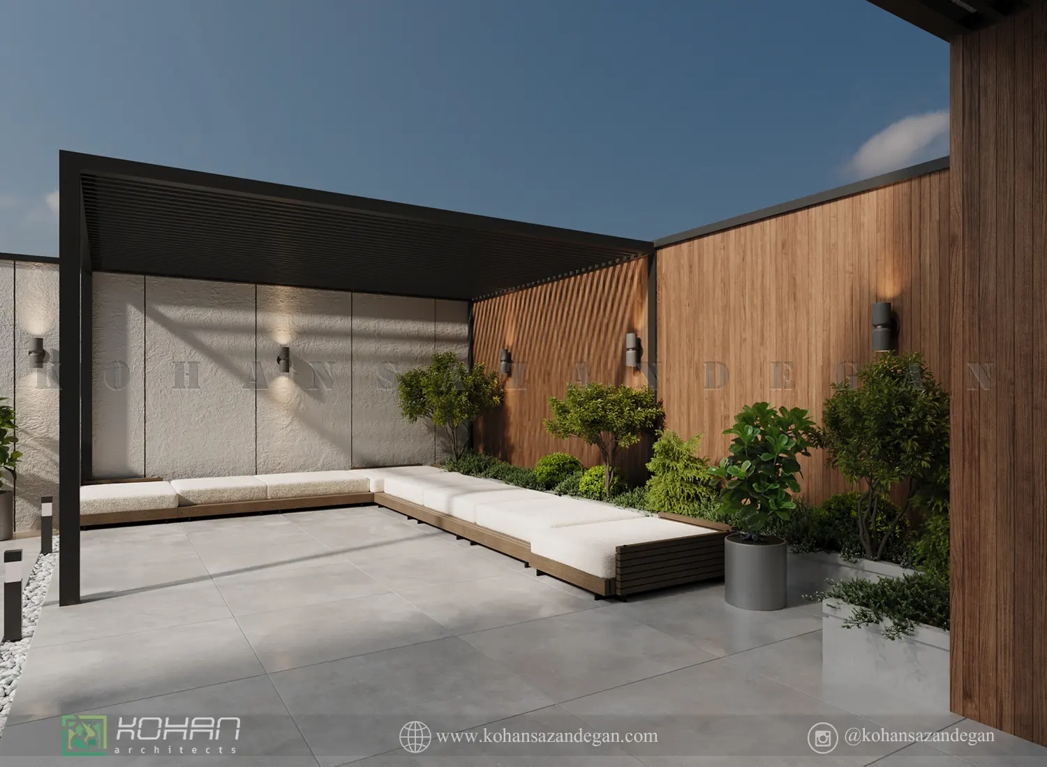 طراحی روف گاردن جذاب 