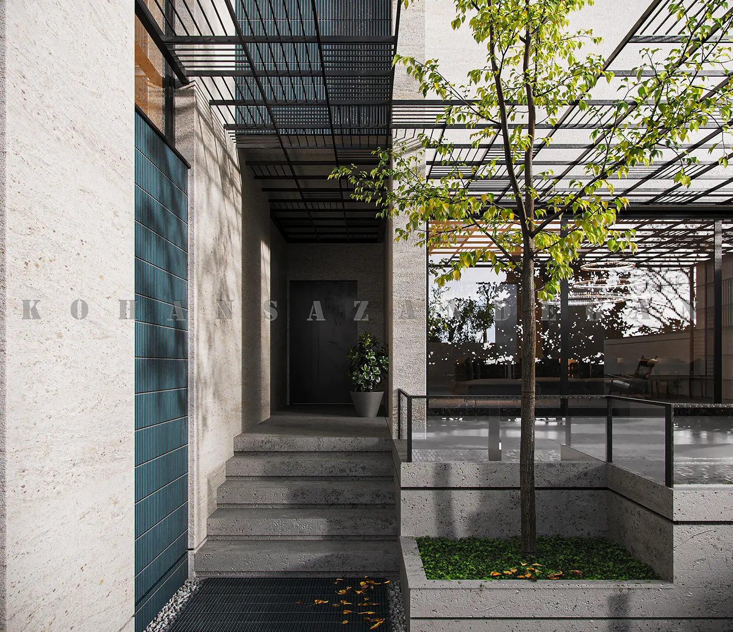 طراحی ویلا نیم پیلوت در قائمشهر 