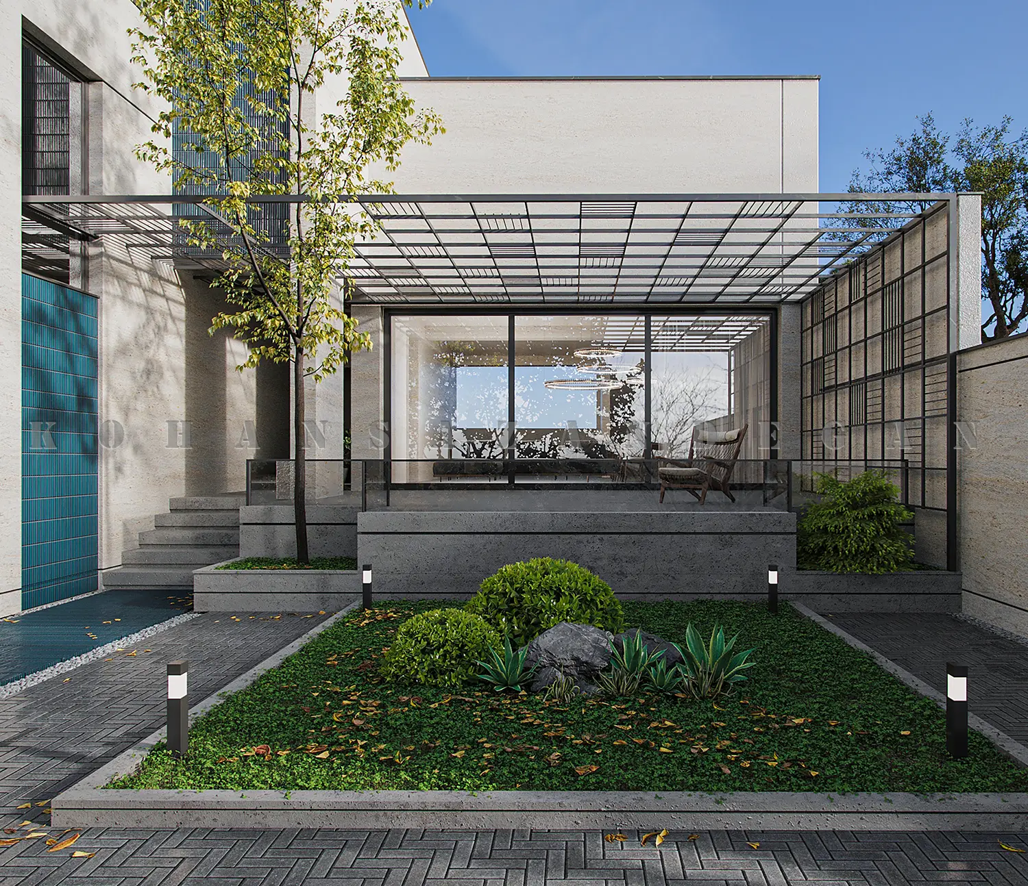 طراحی ویلای مدرن دوبلکس لاکچری در قائمشهر 