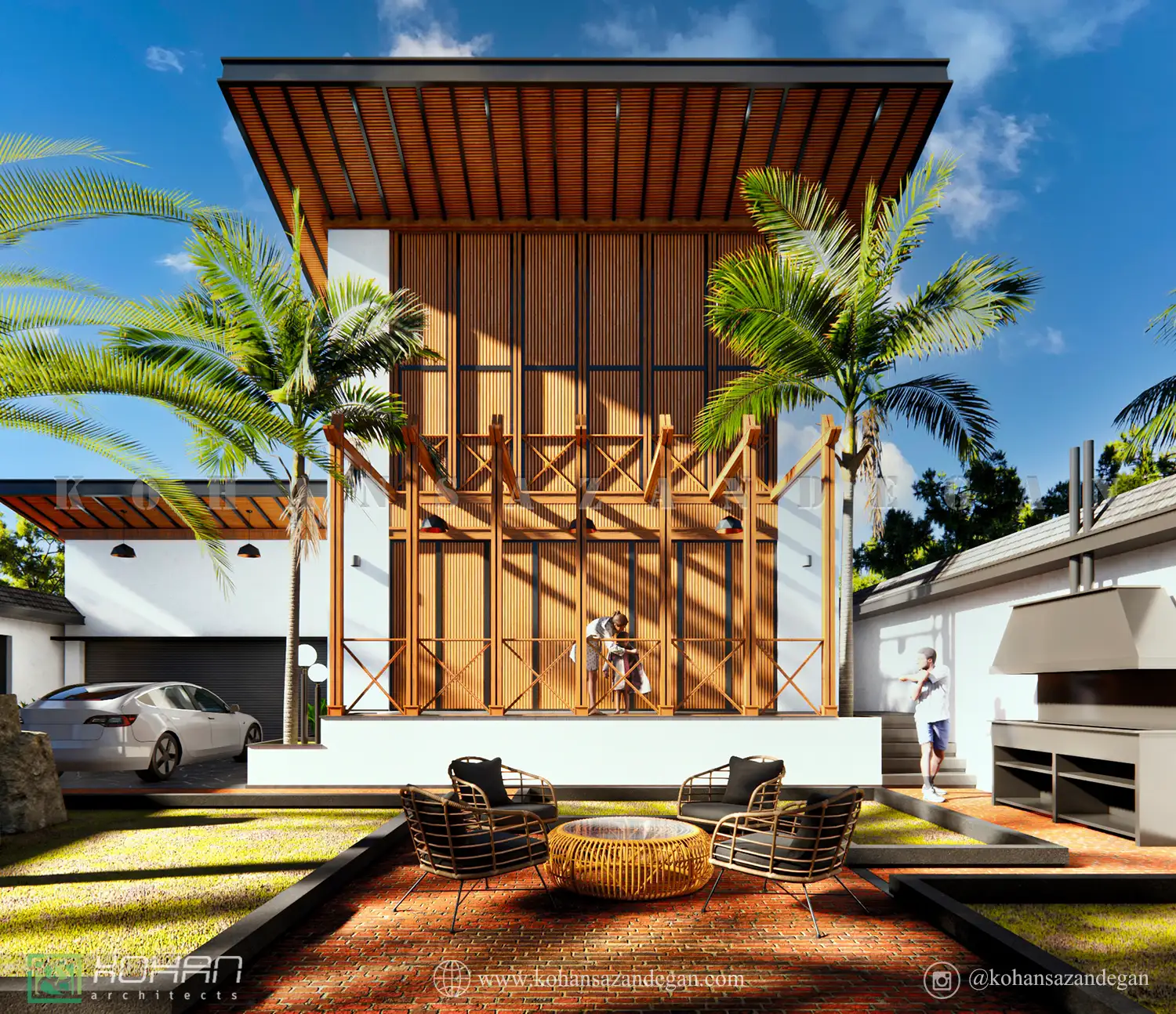 طراحی ویلا دوبلکس پست مدرن در شهسوار 