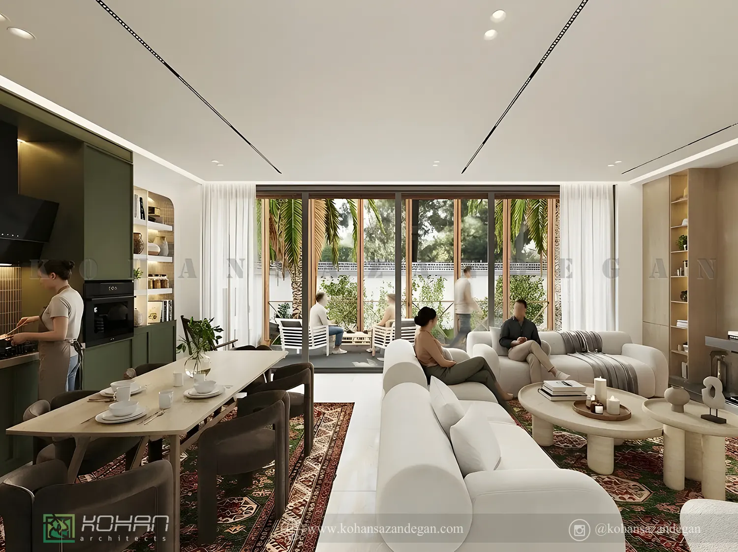 طراحی داخلی ویلا دوبلکس شیک و مدرن 