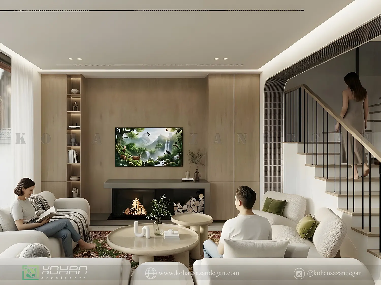 طراحی دکوراسیون داخلی ویلا دوبلکس مدرن 