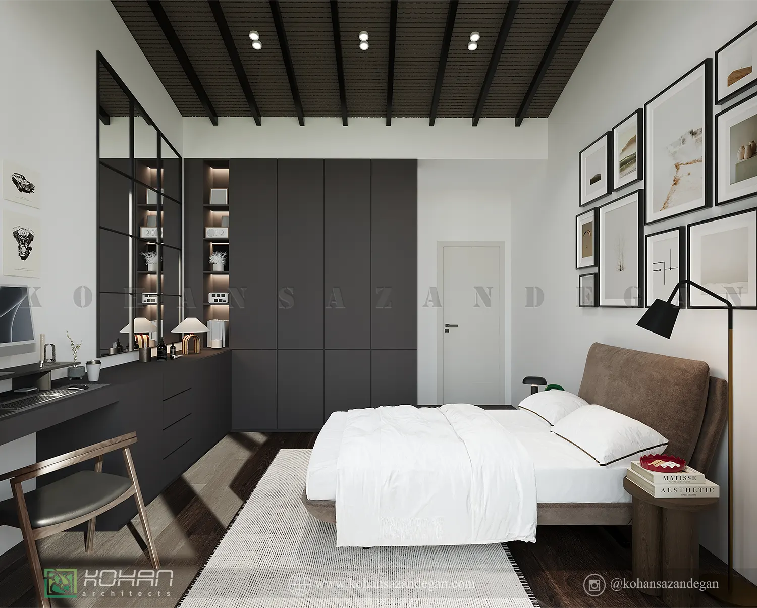 طراحی داخلی اتاق خواب مدرن 