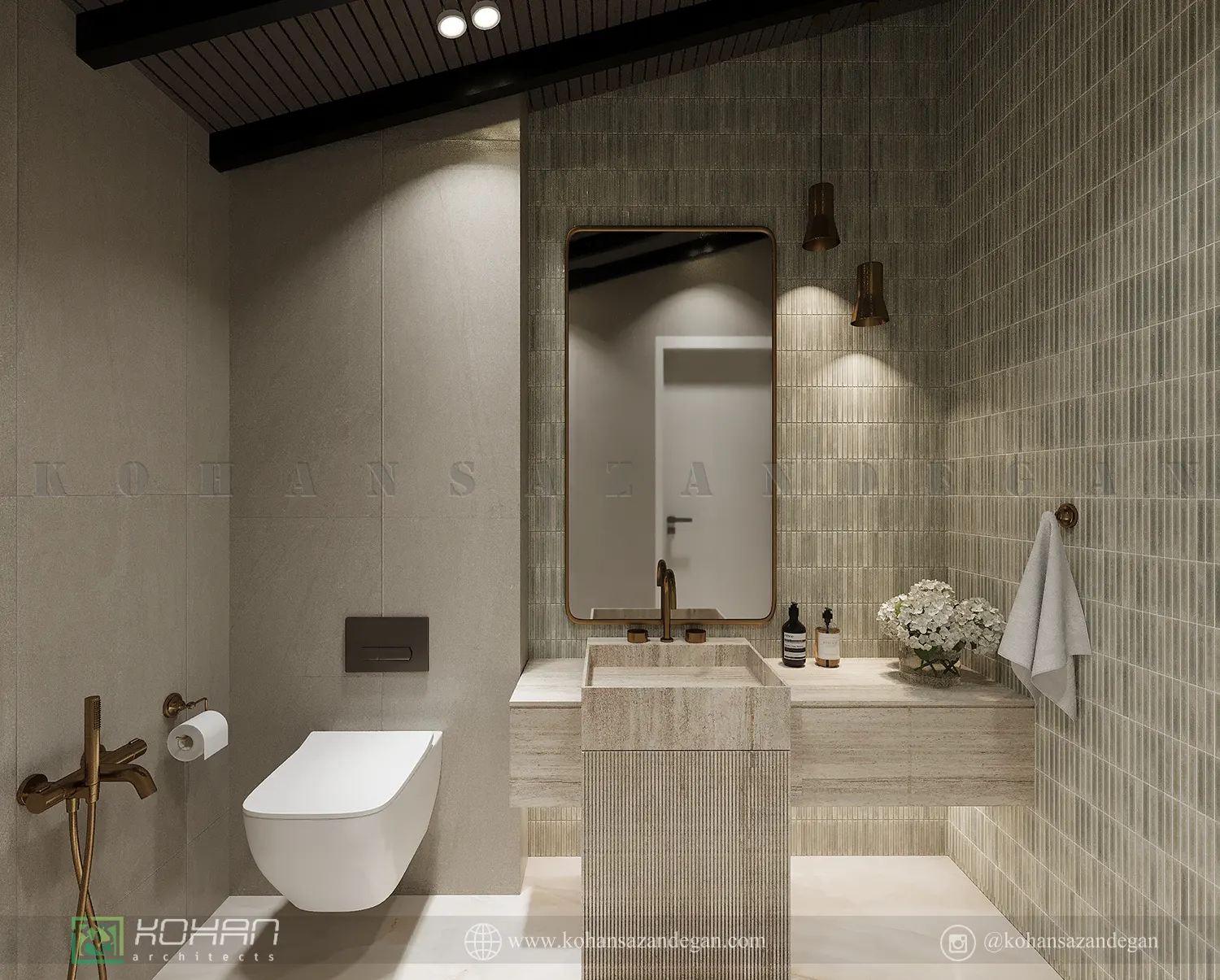 طراحی داخلی سرویس بهداشتی 