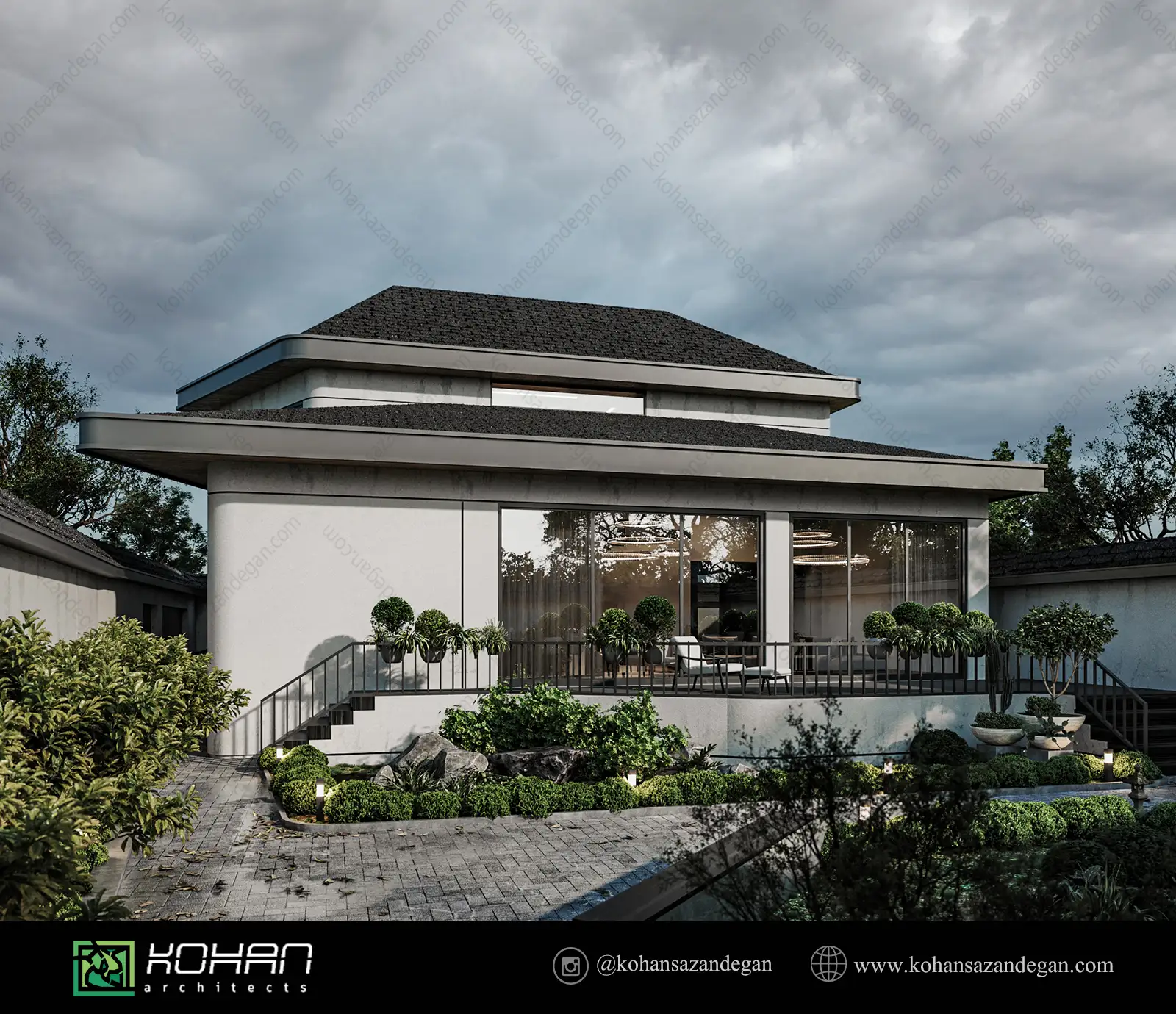 طراحی خانه ویلایی نیم پیلوت در شهسوار 