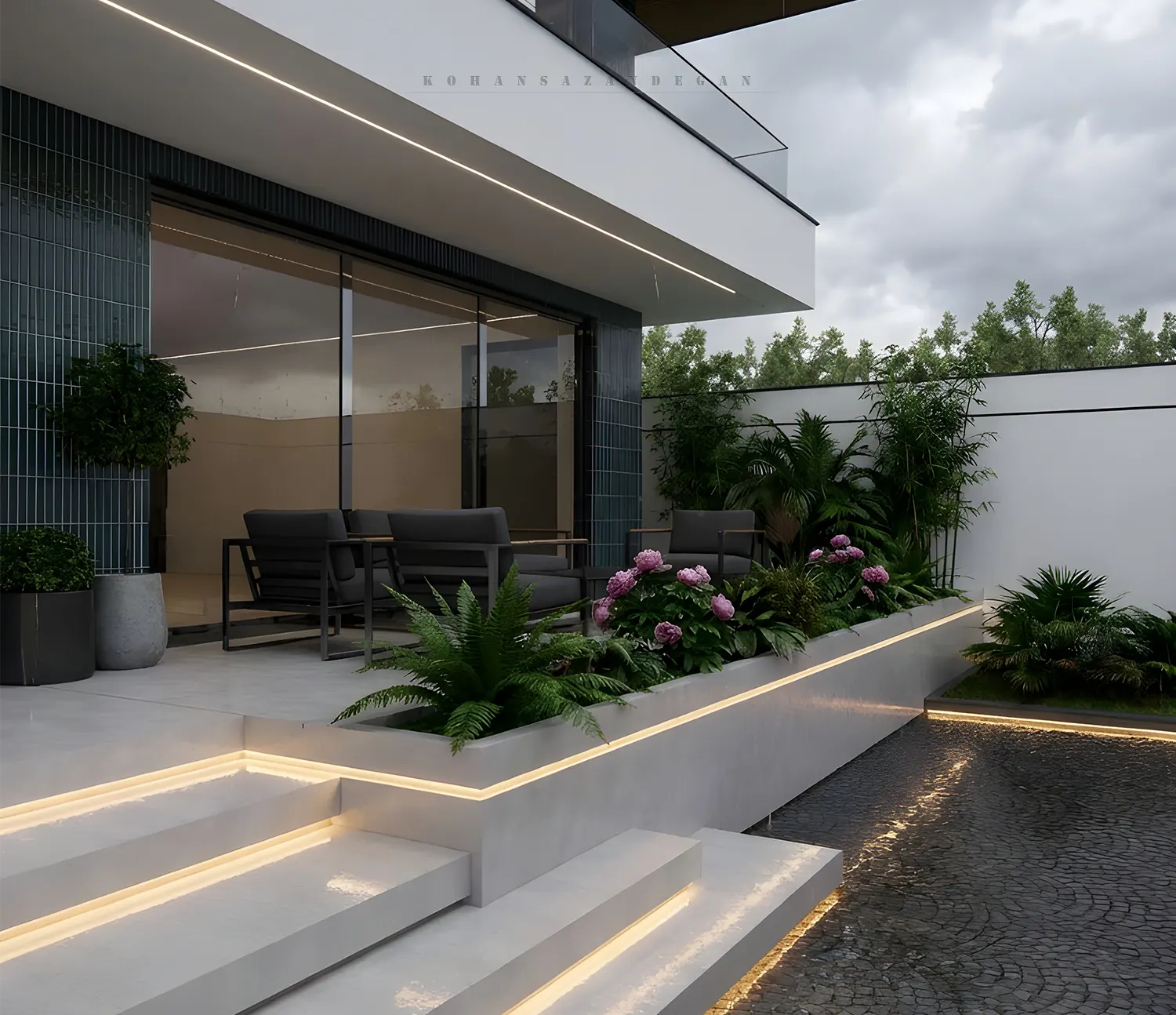 طراحی خانه ویلایی دوبلکس و شیک در ساری | پلان معماری