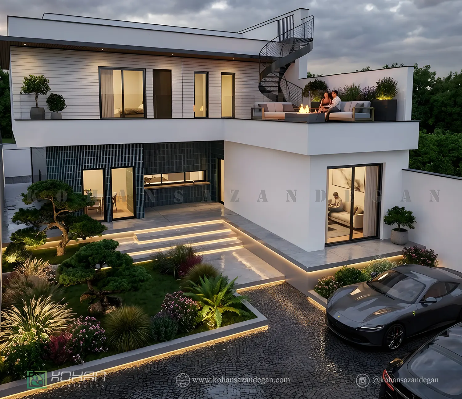 طراحی ساختمان ویلایی دوبلکس 225 متری 