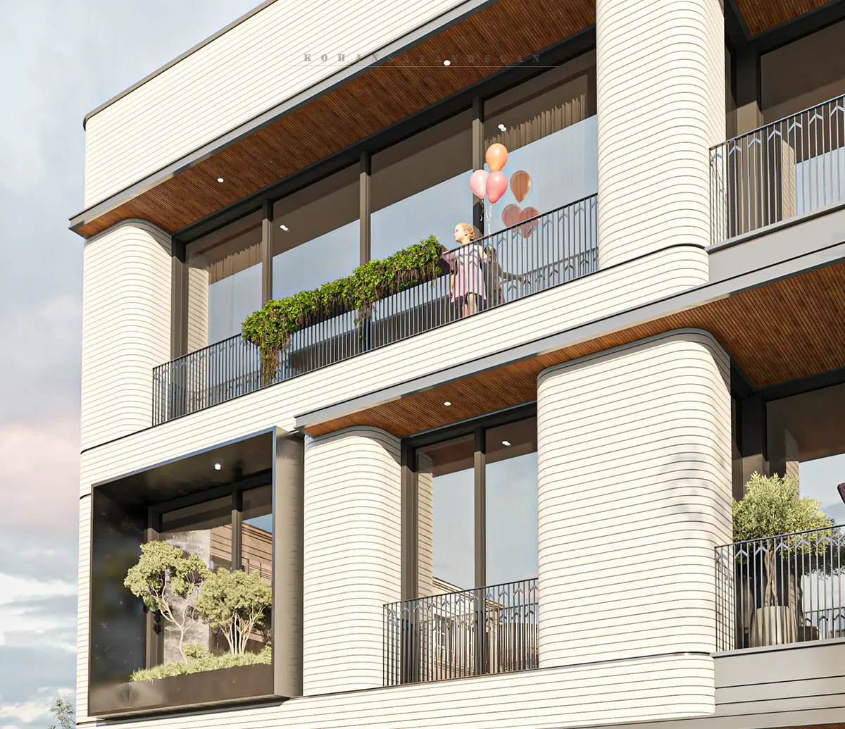 آپارتمان مهتاب | طراحی ساختمان مسکونی چهار طبقه