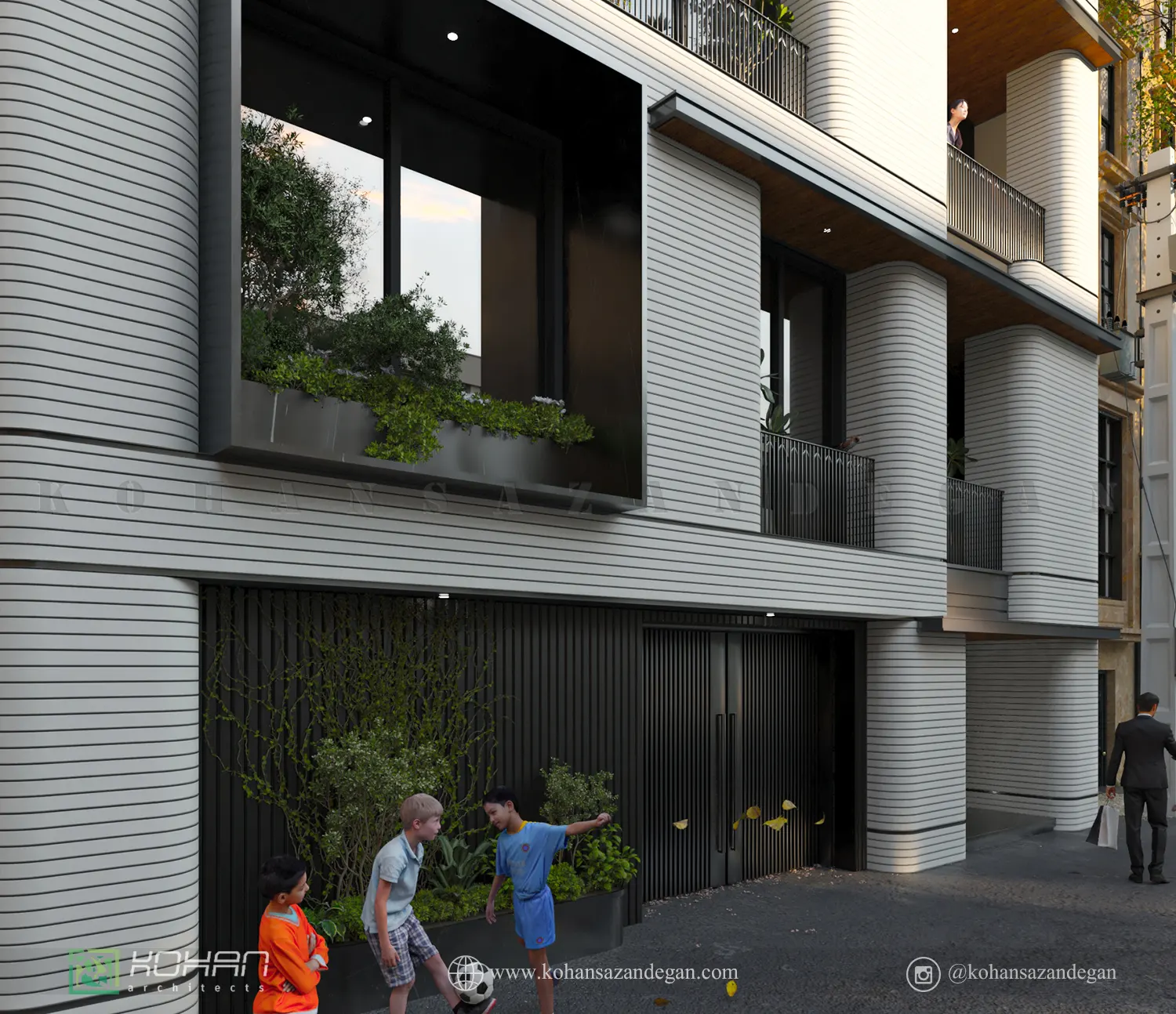 طراحی ساختمان مسکونی چهار طبقه تک واحدی 