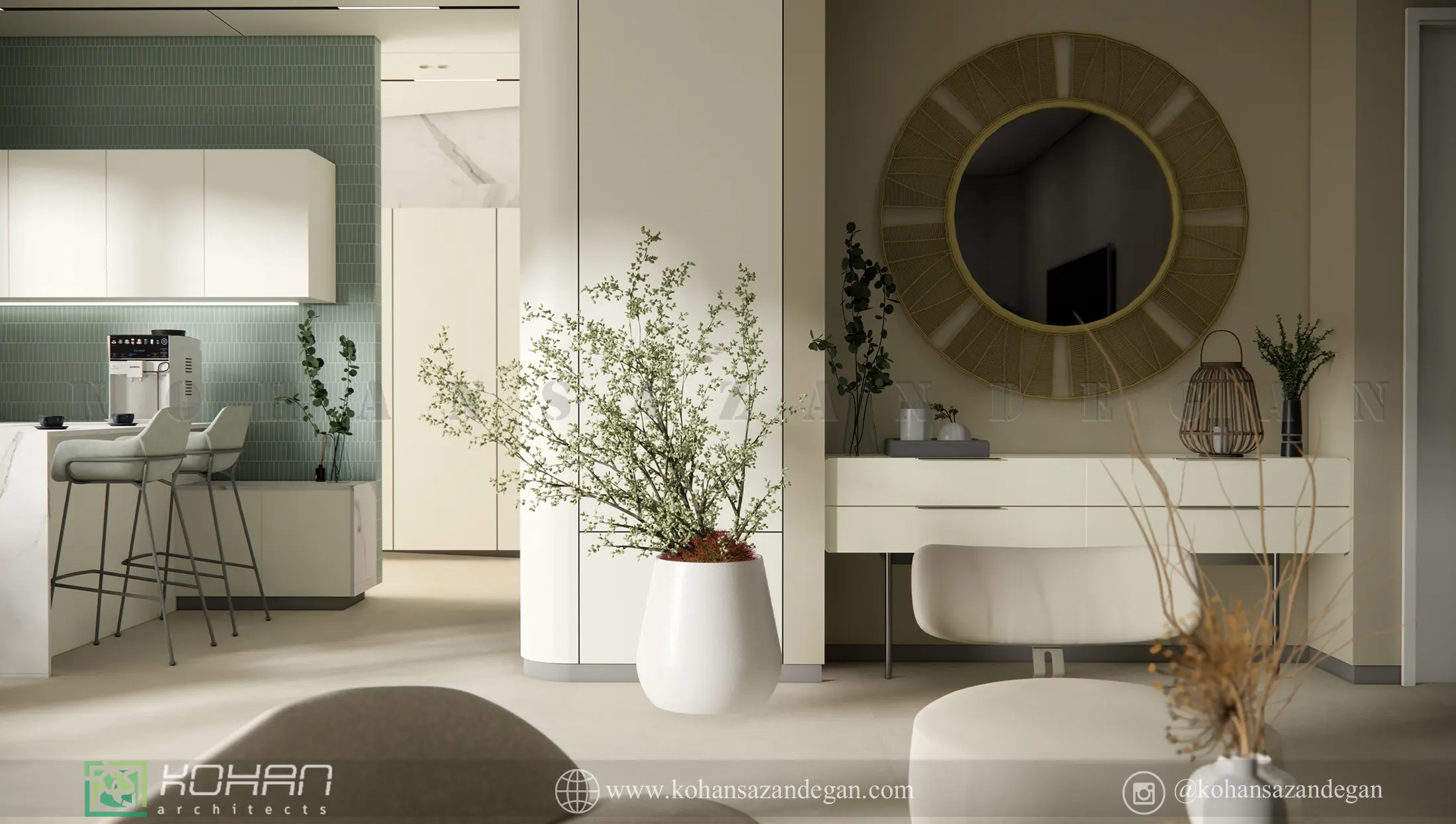 طراحی دکوراسیون داخلی 240 متری شیک 