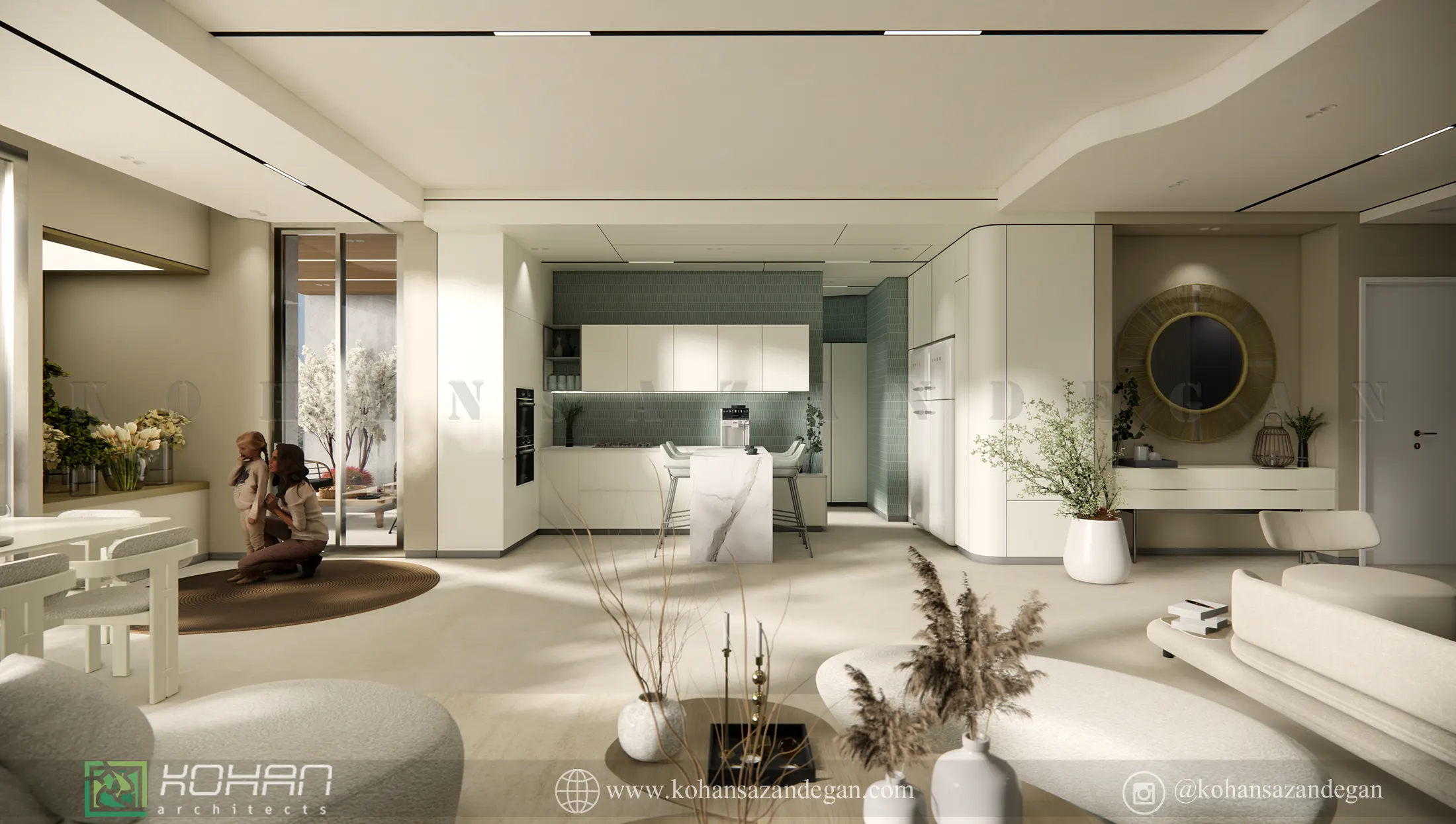 طراحی داخلی اپارتمان 240 متری 