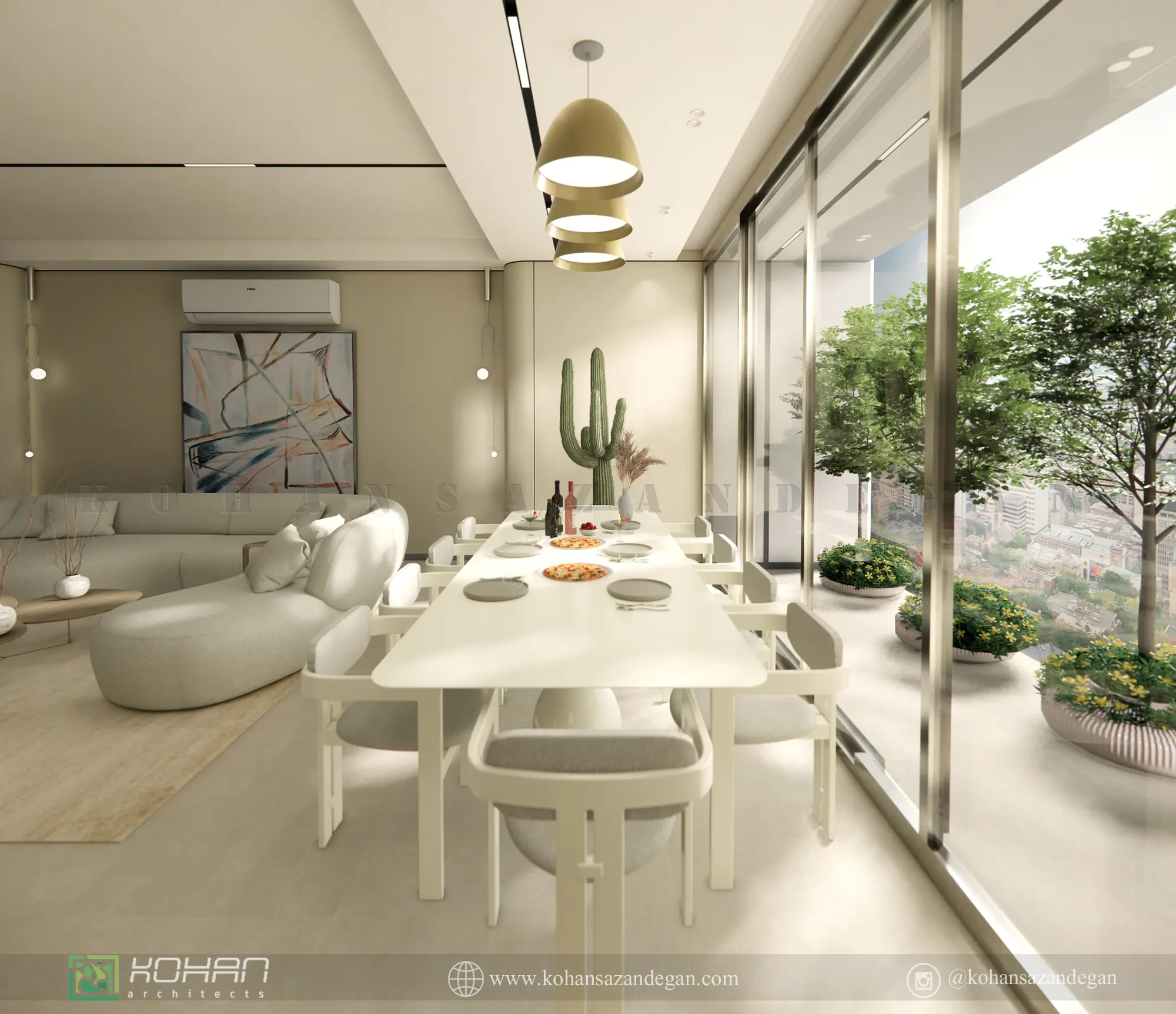 طراحی دکوراسیون داخلی خانه شیک و تراس 