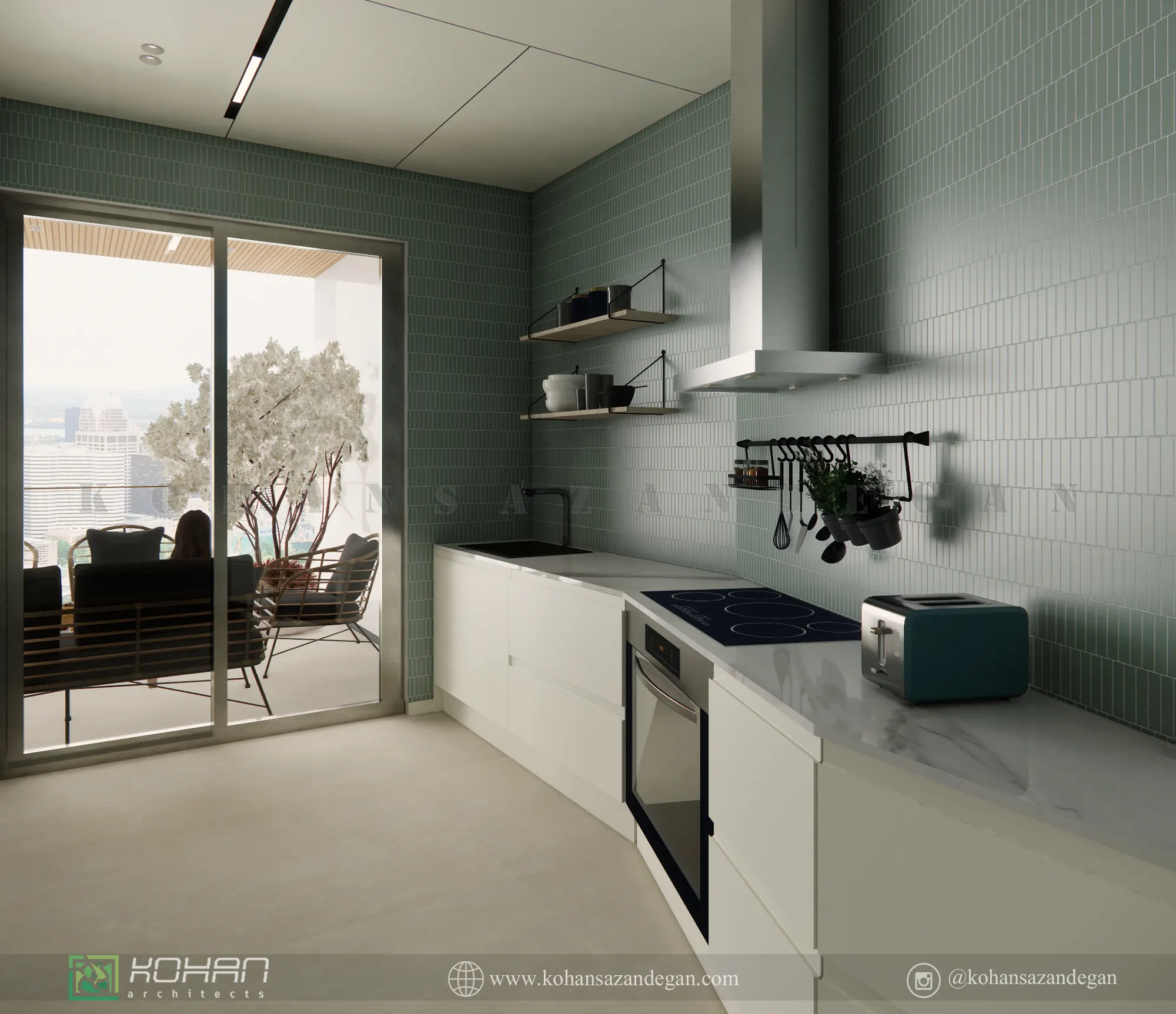 طراحی آشپزخانه شیک و مدرن 