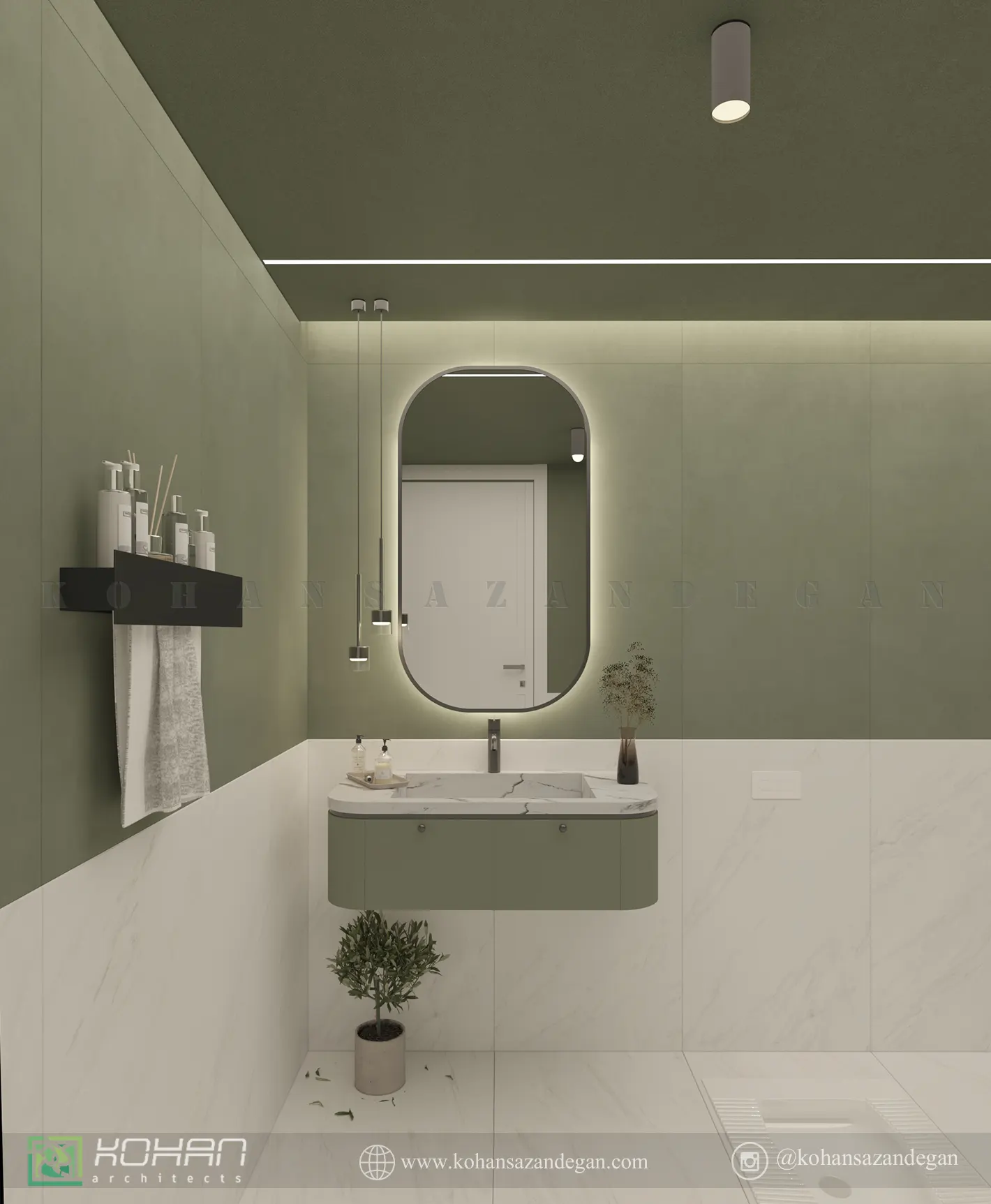 طراحی سرویس بهداشتی یک واحد آپارتمان 