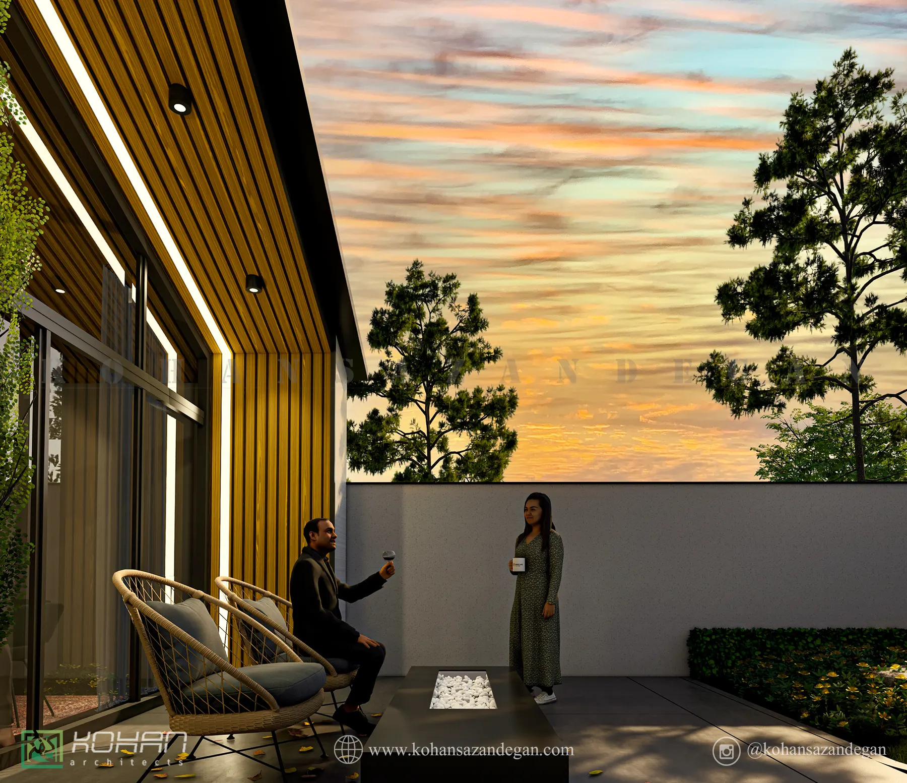 طراحی ویلا لوکس تیپ شهرکی با پارکینگ 