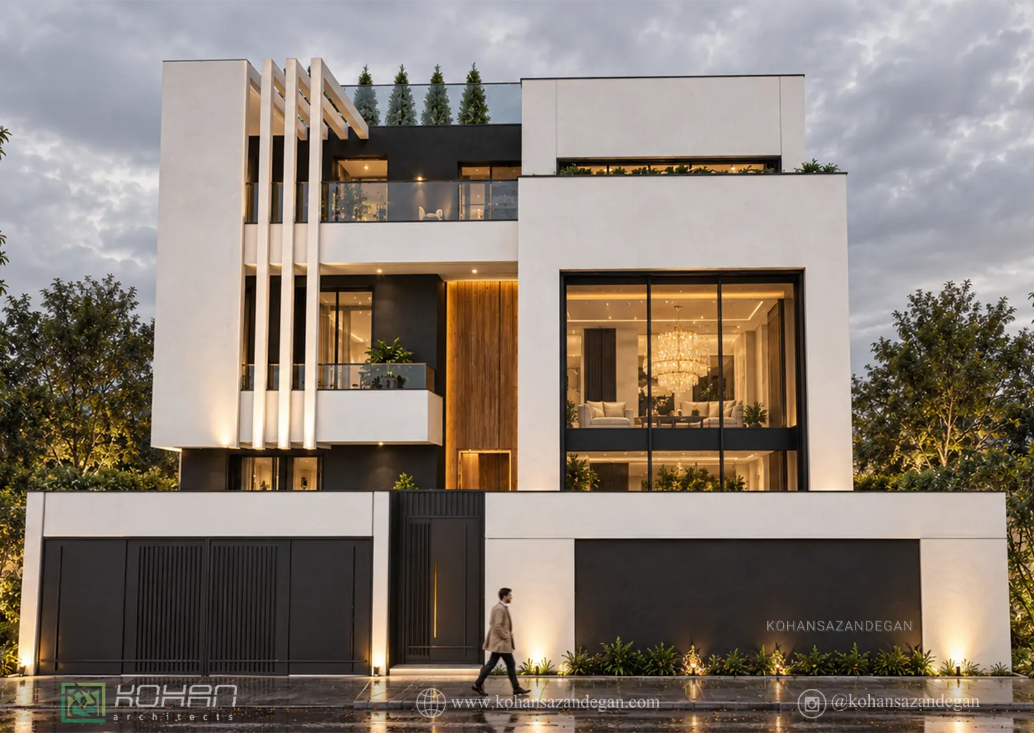 طراحی سردرب ویلای تریبلکس بندپی نوشهر 