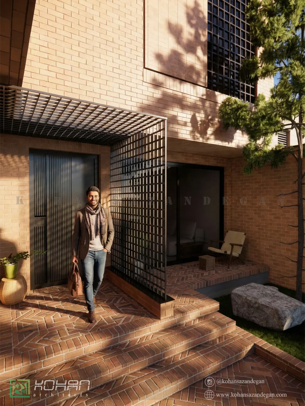 طراحی خانه حیاط دار در افغانستان 