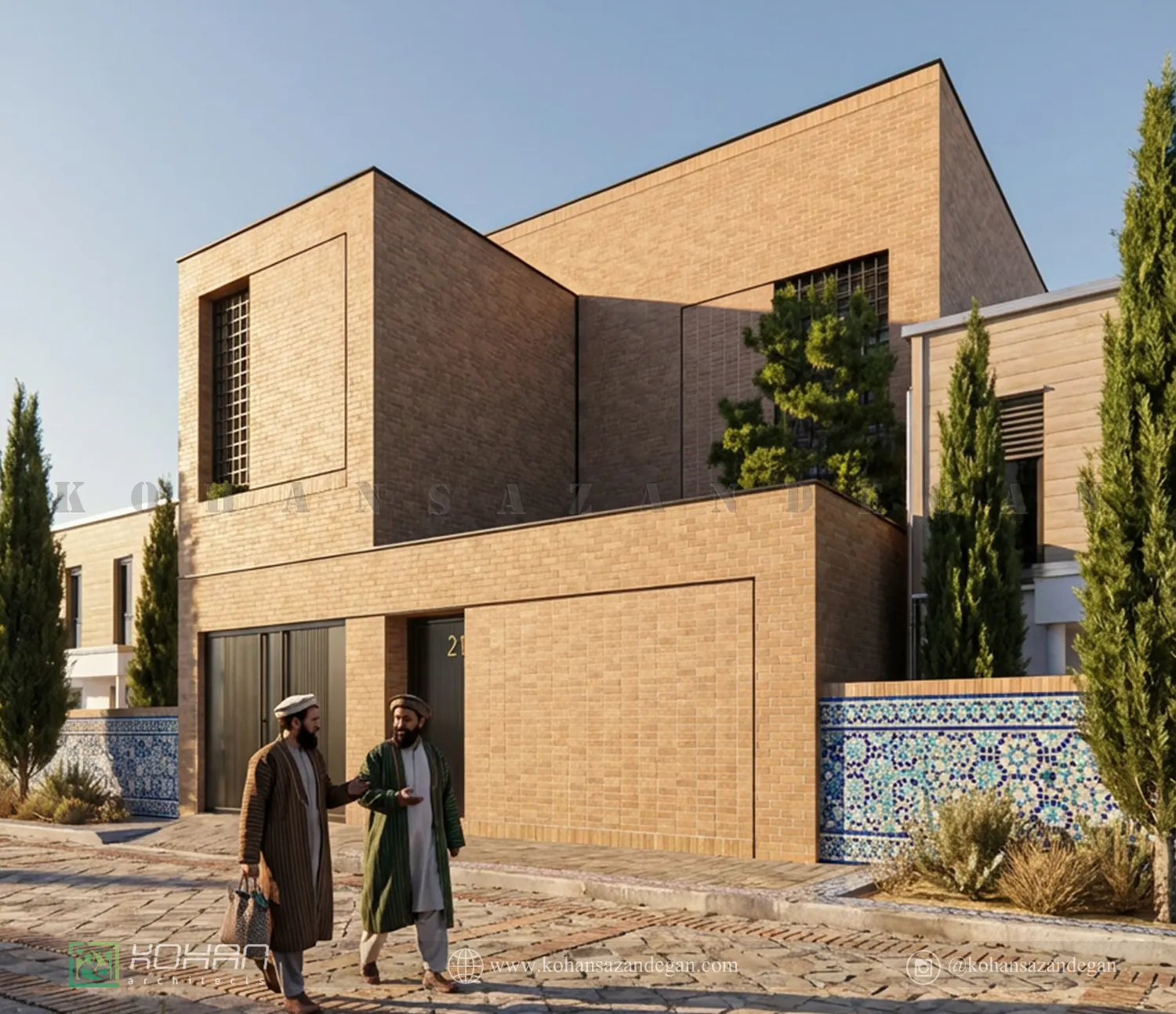 طراحی خانه دو طبقه مدرن در هرات 