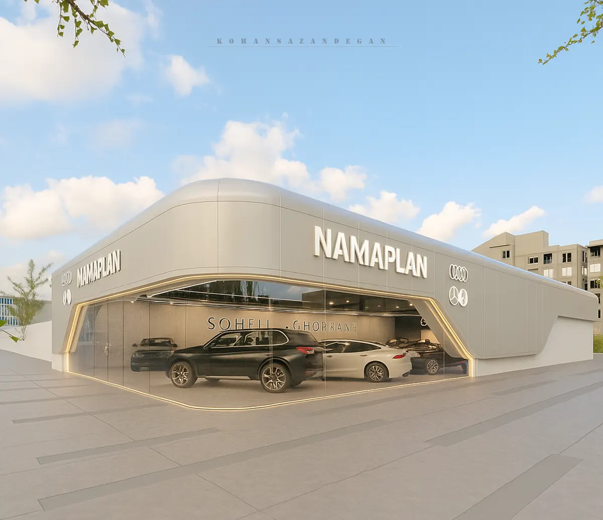 دکوراسیون و طراحی داخلی نمایشگاه خودرو