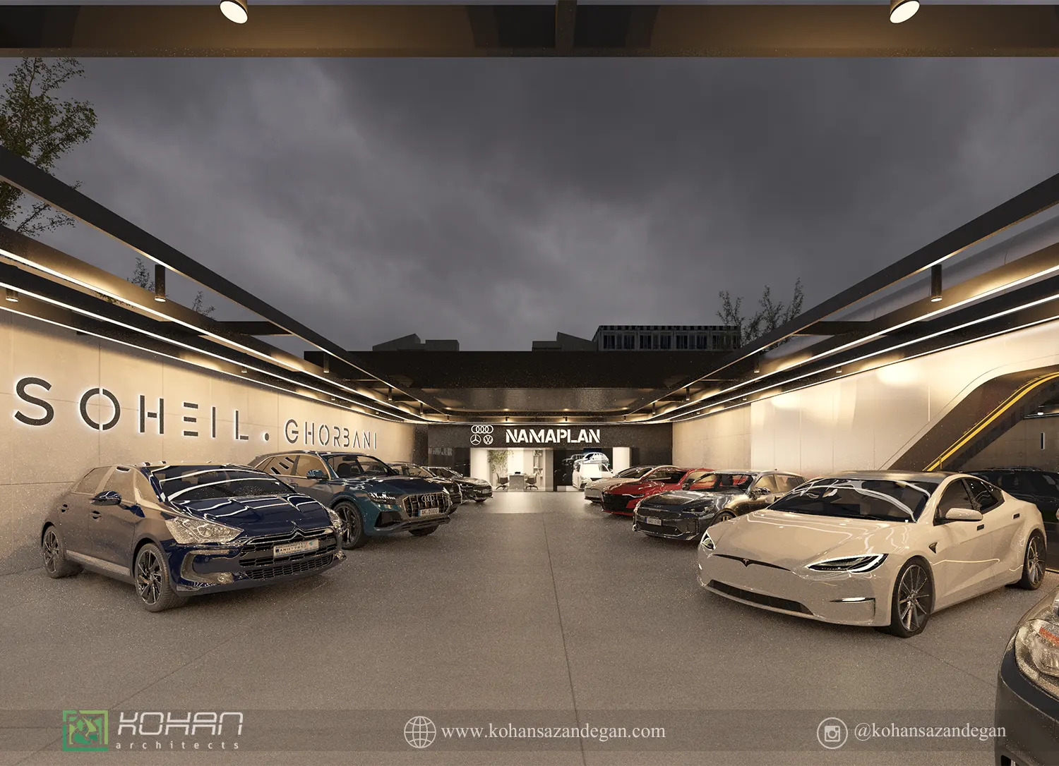 طراحی داخلی نمایشگاه خودرو 