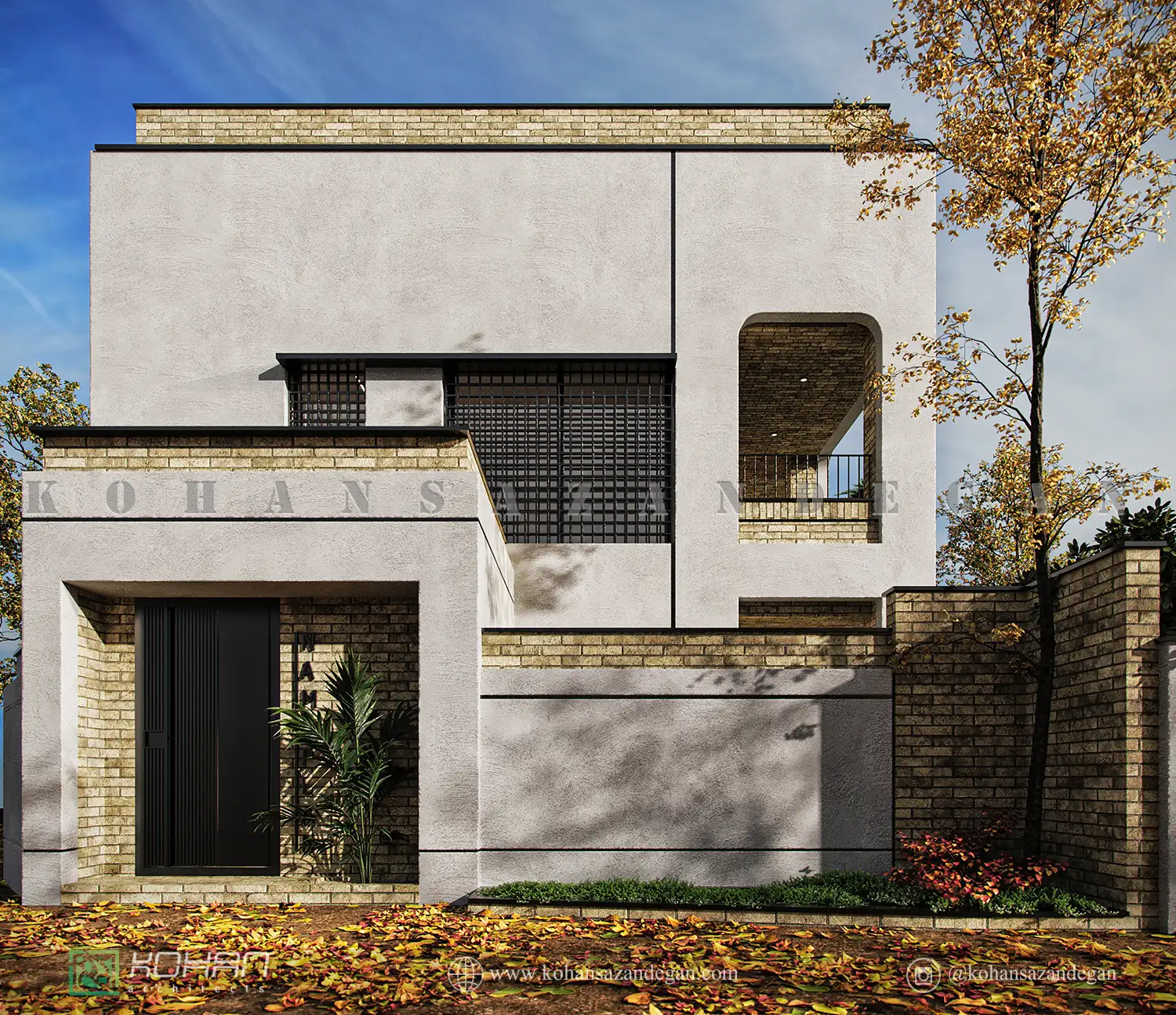 نمای خانه ویلایی دوبلکس 180 متری 