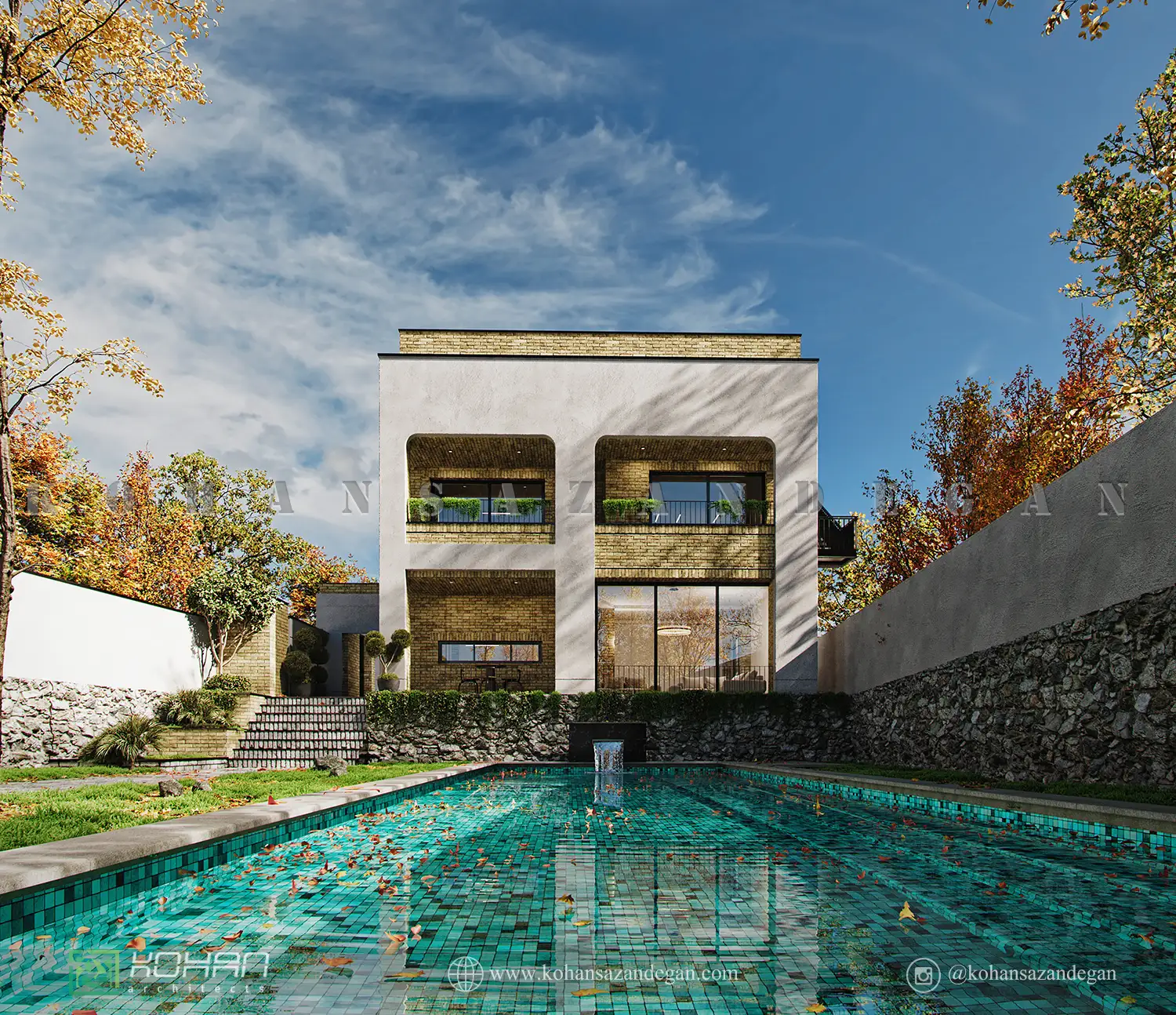 نمای خانه ویلایی ساده روستایی 