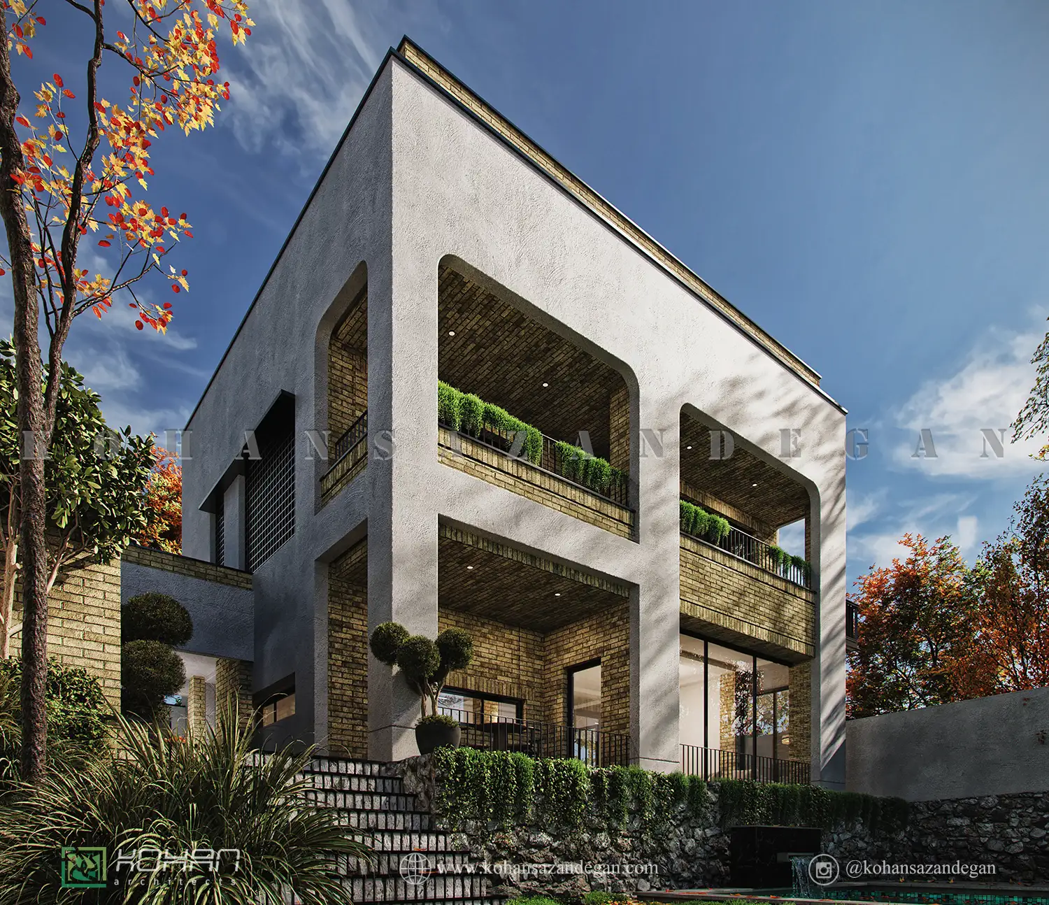 نمای خانه ویلایی  دوبلکس 180 متری  در دلیجان 